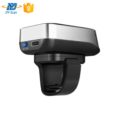 Sürekli tarama için taşınabilir kablosuz Bluetooth CCD Parmak 1D Lazer Barkod Tarayıcısı