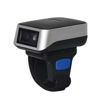 Mini 1D 2D CMOS Kablosuz Barkod Tarayıcısı Giyilebilir Bluetooth Yüzük Parmak QR Kod Tarayıcısı