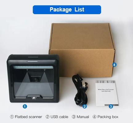 Masa üstü omnidirectional barcode tarayıcısı mobil ödeme için elsiz otomatik tarama